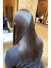 [絹髪][髪質整形]超高濃度水素ケアストレート+カラー+シルクTr+メンテc¥26200