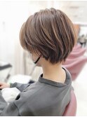 大人美人イメチェン大人丸みボブこなれヘアアッシュブラウン