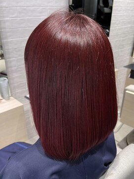 ロンドエニカ 大宮(Lond enika) 大人ガーリーレッドボブ