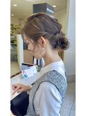 シニヨンヘアアレンジ／お団子ヘアセット