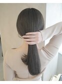 【Gallica】透明感オリーブベージュ/ブリーチなしダブルカラー
