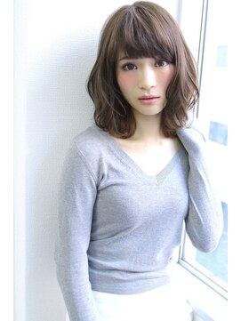 リル 西宮(LiL') 【LiL'西宮】アッシュグレージュ_ミディアム_斜めバング★