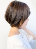 30代40代50代大人可愛い小顔ショートボブ前下がりショート