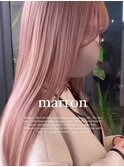 マロンピンク/ブリーチオンカラー