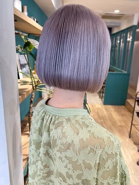 エミス バイ メルト 吉祥寺(emis by melt) 【堀惠】ラベンダーベージュブリーチカラーボブ吉祥寺20代30代