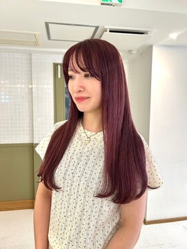 エミィ(emme) ピンク20代30代髪質改善ハイライトブリーチカット立川