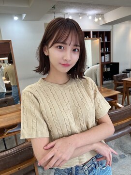 ガーデン 渋谷(GARDEN) くびレイヤー前髪ありイメチェンアンブレラカラーこなれミディ