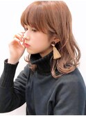 say.黒髪ボブルフネビージュ小顔ワンレンミルクティーベージュ