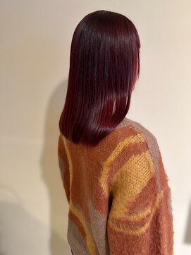 トップヘアー アヴェニュー 刈谷(TOPHAIR Avenue) ブリーチ無し!チェリーレッドカラー