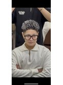 極道パーマ×ホワイトメッシュ