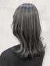 小顔cut+シークレットハイライトカラー+髪質改善Tr＋魔法のバブル￥19200→