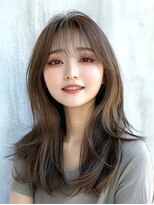 リンクミリ(Link mili)&nbsp;美髪ミニウルフレイヤー/小顔チェリーブラウン/くすみベージュ