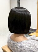 黒髪ボブナチュラルショート髪質改善