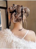 ロング顔周りレイヤー韓国ヘアおくれ毛_ba547632