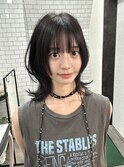 【広島韓国ヘア】韓国ミディアムレイヤー×ブルーブラック