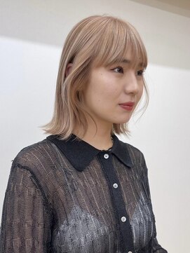 サンクプロジェクト(cinq PROJECT) ミルクティーベージュダブルカラーハイトーンレイヤーカット韓国