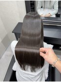 髪質改善 スーパーロング ワンレングス レイヤー 韓国風巻き