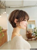 愛され顔周りカットシャギーカット丸みショートカット