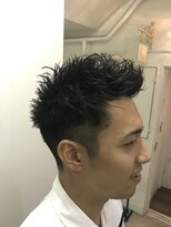 パティオンツー(PATIONN2)&nbsp;ワイルドツーブロックショートメンズセミウエットスタイリング