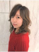 ハイライトカラーが効果的☆ ミディアムヘア♪