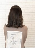 20代大人かわいい外ハネミディグラデーションアッシュベージュ♪