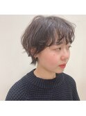 【COLK】くせ毛風耳かけショートハンサムショート大人可愛い