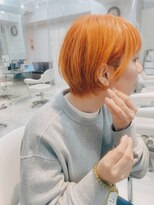 ヘアアンドデイスパ アグー(hair&dayspa AGU) 【横須賀中央 AGU】オレンジカラーハイトーンショート