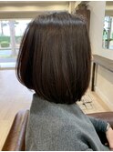 乾かしただけ前下がりボブ