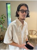 大人メンズに◎ニュアンスパーマサーフカール×黒髪ミディアム