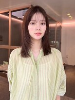 フィルムス 新宿(FILMS)&nbsp;レイヤーカット/デザインカラー/ウェットヘア/オリーブベージュ