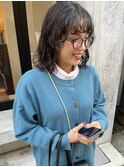 【三ツ井純】大人可愛い ボブパーマ 無造作パーマ 黒髪 アッシュ
