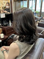 キャラ 池袋本店(CHARA) 伸ばし中のセミロングにはコテ巻き風パーマがオススメ！【貴也】