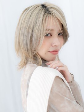 ドクターズ サロン ラブ(Dr's Salon LAB) ハイトーンカラーヘルシースタイル外ハネロブi古河10代20代