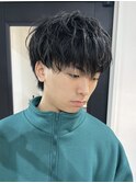 三重桑名ニュアンスパーマフェザーパーマ緩めセンターパートヘア
