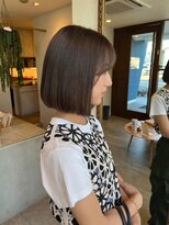 レターバイノベル(letter by novel)&nbsp;大人ボブ大人ショートボブミニボブ前髪なしオリーブグレージュ