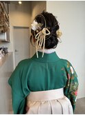 成人式/卒業式/前撮り/シニヨン/水引/ヘアセット/ヘアアレンジ