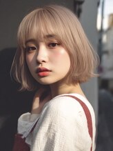 ミルクティーベージュ/ダブルカラー/ブリーチなしダブルカラー/ケアブリーチ/髪質改善/学割U24/横浜/横浜駅