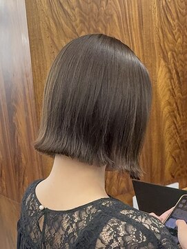 ガーデン 渋谷(GARDEN) ボブ　ホワイトグレージュ　デジタルパーマ　チェリーブラウン