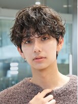 レタッチ バイ フィフス 天神大名(RETOUCH by fifth) 天神大名シャドウパーマメンズカットラウンドマッシュ30代