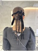 ヘアセット/ヘアアレンジ/タイト/カチモリ/リボン/