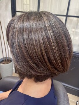 ジュイール 富士見ヶ丘(jouir) 富士見ヶ丘ショートイルミナカラー顔周りレイヤーカット白髪染め