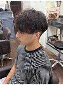 波巻きパーマ