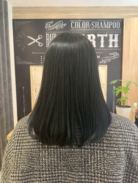 アース 三軒茶屋店(HAIR&MAKE EARTH) 就活向けブルーブラック【三軒茶屋】