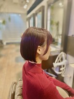 アトリエファゴ ハナミズキ店&nbsp;【Chikano】ボブ／ブリーチなしワインレッド