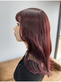 【ブリーチなし】深みレッドのダブルカラー