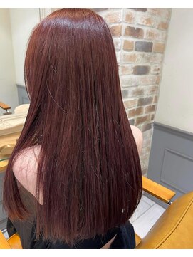 ブリッジ バイ ネオリーブ 綱島店(bridge by neolive) 艶感×レッドブラウンカラー