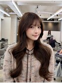 くびれ顔周りレイヤーオリーブグレージュ