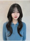 【レイヤー】シルバーグレー×韓国ロングレイヤーヘア