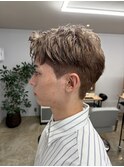 透明感ミルクティーハイトーンショート