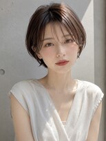 ノア 三宮店(NOA)&nbsp;【NOA】襟足長めショート×ブラウンベージュハンサムショート